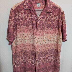 Moschino Jeans Shirt Italy Button Down Shirt Short Sleeves Daisy Print Sz M